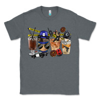 Charcoal Heather Police Coffee Cups Classic Tee - FaDigitalArtStudio
