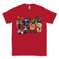 Red Police Coffee Cups Classic Tee - FaDigitalArtStudio