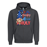 Smoke happy 4th of july gnome Zipper Hoodie - HRA Design Shop