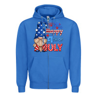 True Royal happy 4th of july gnome Zipper Hoodie - HRA Design Shop