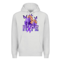 Dove Grey Hope all Cancers nails Premium Hoodie - NancyCooperArtShop