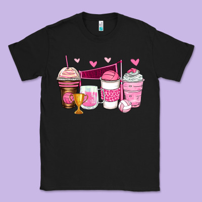 Volleyball Coffee Cups Classic Tee Designed By Zillion Design Studio