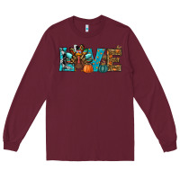 Burgundy love thanksgivings turkey Long Sleeve Tee - RanaPortraitStore