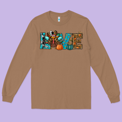 Love Thanksgivings Turkey Long Sleeve Tee Designed By Ranaportraitstore
