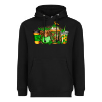 Black longhaired cow st patricks coffee Heavyweight Hoodie - Jasminsmagicworld