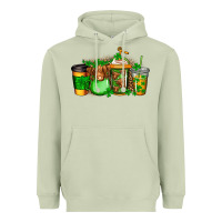 Matcha longhaired cow st patricks coffee Heavyweight Hoodie - Jasminsmagicworld