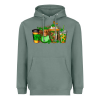 Sage longhaired cow st patricks coffee Heavyweight Hoodie - Jasminsmagicworld