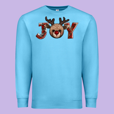 Joy Reindeer Premium Sweatshirt Designed By Adodesignshop