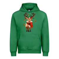 Emerald reindeer in christmas Urban Hoodie - MaliasSmallBusiness