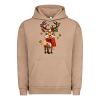 Pigment Burro reindeer in christmas Urban Hoodie - MaliasSmallBusiness