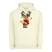 Pigment Pistachio reindeer in christmas Urban Hoodie - MaliasSmallBusiness