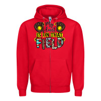 Red my heart is on that field Zipper Hoodie - CowhideDigitalArt