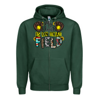 Sports Green my heart is on that field Zipper Hoodie - CowhideDigitalArt