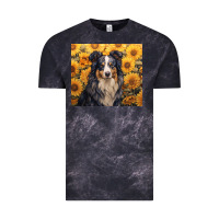 Cloud Black australian shepherd Vintage Tee - Unal Design