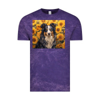 Cloud Purple australian shepherd Vintage Tee - Unal Design