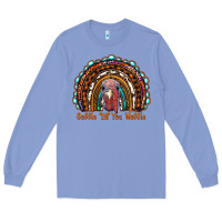Colony Blue gobble till you wobble thanksgiving rainbow Long Sleeve Tee - RanaPortraitStore