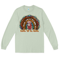 Matcha gobble till you wobble thanksgiving rainbow Long Sleeve Tee - RanaPortraitStore