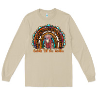 Mushroom gobble till you wobble thanksgiving rainbow Long Sleeve Tee - RanaPortraitStore