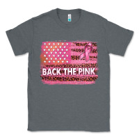 Charcoal Heather Back The Pink American Flag Classic Tee - texasbilliewilder