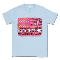 Dusty Blue Back The Pink American Flag Classic Tee - texasbilliewilder