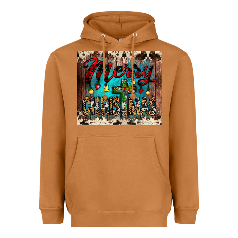 Merry Christmas Cross Tumbler Heavyweight Hoodie by JahusDesignShop | Teevron