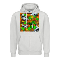 Dove Grey St patricks  duck with leprechaun hat  seamless Zipper Hoodie - FaDigitalArtStudio