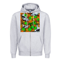 Heather Grey St patricks  duck with leprechaun hat  seamless Zipper Hoodie - FaDigitalArtStudio