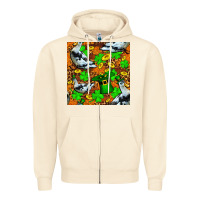 Sandshell St patricks  duck with leprechaun hat  seamless Zipper Hoodie - FaDigitalArtStudio