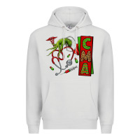 Dove Grey grinch hand cma nurse Premium Hoodie - NancyCooperArtShop