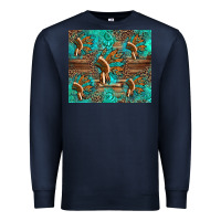 Navy indian headdress Premium Sweatshirt - Artiststas