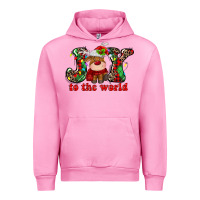 Fuchsia Pink joy to the world christmas deer Urban Hoodie - MaliasSmallBusiness