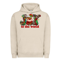 Pigment French Oak joy to the world christmas deer Urban Hoodie - MaliasSmallBusiness