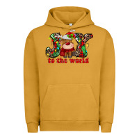 Pigment Peanut Butter joy to the world christmas deer Urban Hoodie - MaliasSmallBusiness