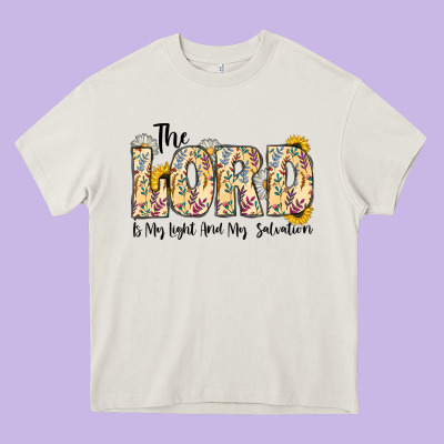 The Lord Is My Light And My Salvation Heavy Core Tee Designed By Cowhidedigitalart