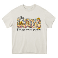 Cream the lord is my light and my salvation Heavy Core Tee - CowhideDigitalArt