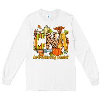 White fall cna certified nursing assistant Long Sleeve Tee - Zillion Design Studio