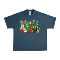 Midnight Navy christmas trees with baseball Urban Heavy Tee - Zillion Design Studio