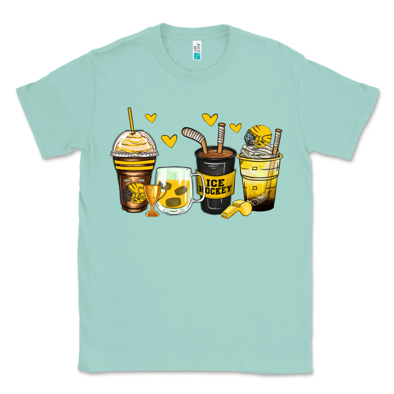 Ice Hockey Coffee Cups Classic Tee by Zillion Design Studio | Teevron