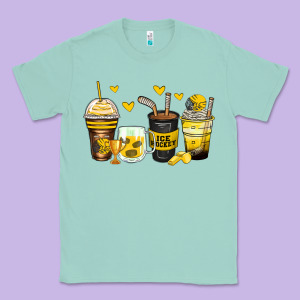 Ice Hockey Coffee Cups Classic Tee Designed By Zillion Design Studio