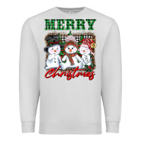 Dove Grey merry christmas snowman Premium Sweatshirt - AdoDesignShop