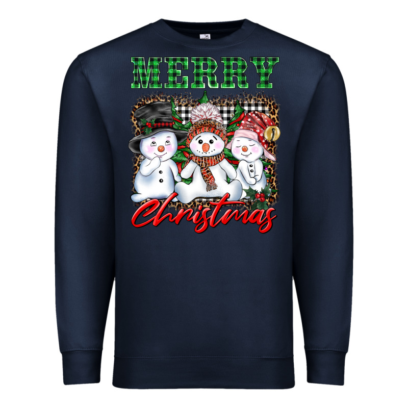 Merry Christmas Snowman Premium Sweatshirt by AdoDesignShop | Teevron