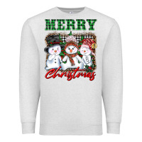 Oatmeal Heather merry christmas snowman Premium Sweatshirt - AdoDesignShop