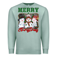 Seafoam merry christmas snowman Premium Sweatshirt - AdoDesignShop