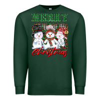 Sports Green merry christmas snowman Premium Sweatshirt - AdoDesignShop