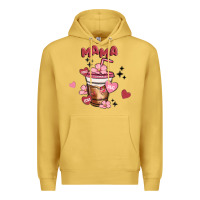 Antique Gold mama coffee cups Premium Hoodie - MaliasSmallBusiness