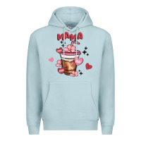 Blue Mist mama coffee cups Premium Hoodie - MaliasSmallBusiness