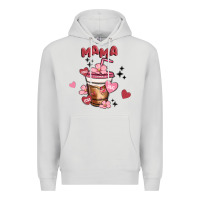 Dove Grey mama coffee cups Premium Hoodie - MaliasSmallBusiness