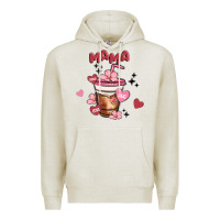 Oatmeal Heather mama coffee cups Premium Hoodie - MaliasSmallBusiness