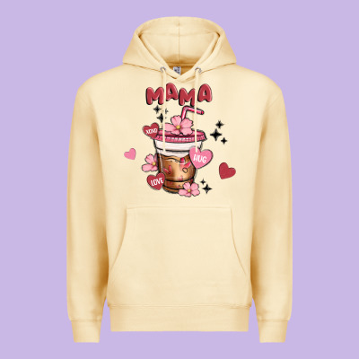 Mama Coffee Cups Premium Hoodie Designed By Maliassmallbusiness