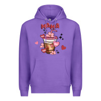Purple mama coffee cups Premium Hoodie - MaliasSmallBusiness